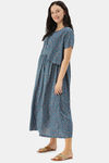 Nejo Bamboo Cotton Maternity Loungewear Top - Teal Blue — thumbnail 2