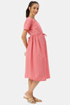 Nejo Bamboo Cotton Maternity Loungewear Top - Rose — thumbnail 2