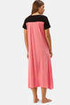 Nejo Cotton Maternity Loungewear Top - Coral — thumbnail 3