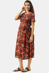 Nejo Bamboo Cotton Maternity Loungewear Top - Rust — thumbnail 5