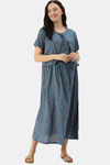 Nejo Bamboo Cotton Maternity Loungewear Top - Teal Blue — thumbnail 5