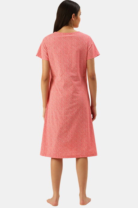 Nejo Cotton NA Mid Length Nightdress - Rose — image 2