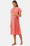 Nejo Cotton NA Mid Length Nightdress - Rose — thumbnail 3