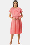 Nejo Cotton NA Mid Length Nightdress - Rose — thumbnail 4