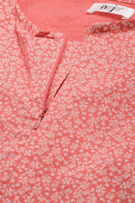 Nejo Cotton NA Mid Length Nightdress - Rose — image 5