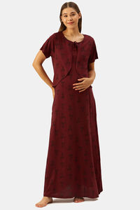 Maroon Print