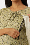 Nejo Cotton Full Length Maternity Nightdress - LightoliveAop — thumbnail 5