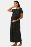 Nejo Cotton Full Length Maternity Nightdress - MegadotAop — thumbnail 2