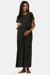 Nejo Cotton Full Length Maternity Nightdress - MegadotAop — thumbnail 4