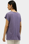 Nejo Cotton Maternity Top - Lilacmelange — thumbnail 3