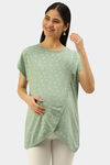 Nejo Cotton Maternity Top - MintAOP — thumbnail 1