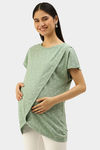 Nejo Cotton Maternity Top - MintAOP — thumbnail 2