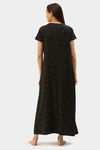 Nejo Cotton Maternity Full Length Nightdress - Dkgrey — thumbnail 3