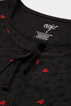 Nejo Cotton Maternity Full Length Nightdress - Dkgrey — thumbnail 6