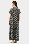 Nejo Cotton Maternity Full Length Nightdress - Dkgrey — thumbnail 3