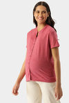 Nejo Cotton Maternity Top - Redmelange — thumbnail 2