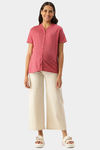 Nejo Cotton Maternity Top - Redmelange — thumbnail 4