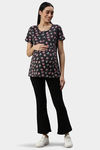 Nejo Cotton Maternity Top - Charcoal — thumbnail 4