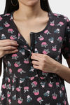 Nejo Cotton Maternity Top - Charcoal — thumbnail 5
