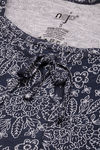 Nejo Cotton Maternity Full Length Nightdress - Navythokka — thumbnail 6