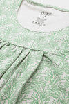 Nejo Cotton Maternity Full Length Nightdress - Frenchgreencream — thumbnail 6