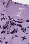 Nejo Cotton Maternity Full Length Nightdress - Lilacfly — thumbnail 6