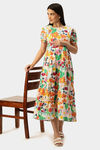 Nejo Cotton Maternity Lounge Dress - Whiteflower — thumbnail 4