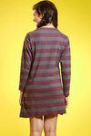 Zivame Horizontal Stripes Print Pure Cotton Night Dress — thumbnail 2