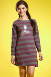 Zivame Horizontal Stripes Print Pure Cotton Night Dress — thumbnail 3