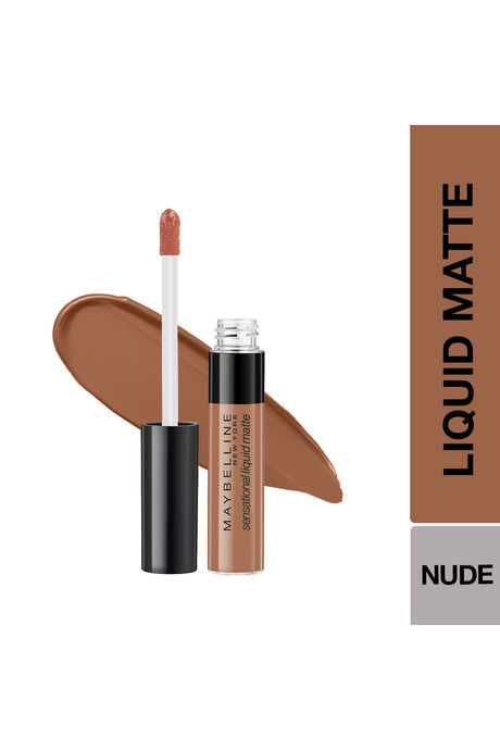 Maybelline New York Sensational Liquid Matte Lipstick 07, Barely Nude - 7 G   — image 3
