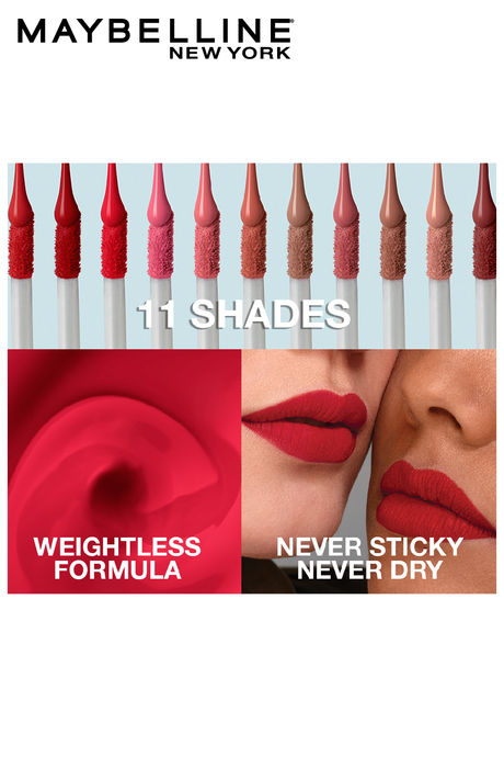 Maybelline New York Sensational Liquid Matte Lipstick 07, Barely Nude - 7 G   — image 5