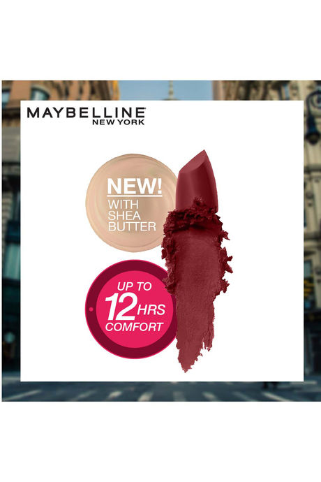 Maybelline New York Color Sensational Creamy Matte Lipstick, 696 Burgundy Blush - 3.9 G   — image 3