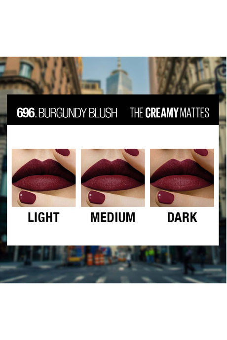 Maybelline New York Color Sensational Creamy Matte Lipstick, 696 Burgundy Blush - 3.9 G   — image 4