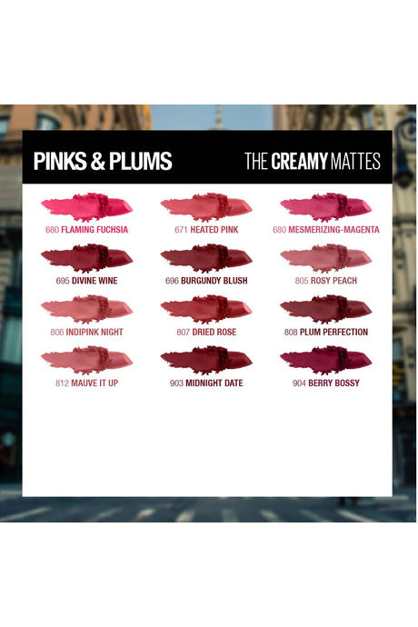 Maybelline New York Color Sensational Creamy Matte Lipstick, 696 Burgundy Blush - 3.9 G   — image 5