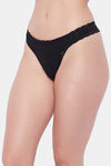 Secrets Medium Rise Zero Coverage Thong - Black — thumbnail 3