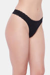 Secrets Medium Rise Zero Coverage Thong - Black — thumbnail 4