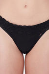 Secrets Medium Rise Zero Coverage Thong - Black — thumbnail 5