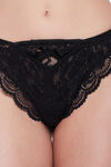 Secrets Medium Rise Zero Coverage Bikini Panty - Black — thumbnail 5