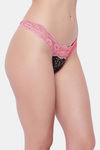 Secrets Medium Rise Zero Coverage Thong - Pink — thumbnail 4