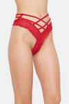 Secrets High Rise Zero Coverage Thong - Red — thumbnail 4