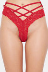 Secrets High Rise Zero Coverage Thong - Red — thumbnail 5