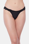 Secrets Medium Rise Zero Coverage Thong - Black — thumbnail 1