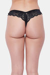 Secrets Medium Rise Zero Coverage Thong - Black — thumbnail 2