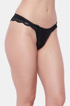 Secrets Medium Rise Zero Coverage Thong - Black — thumbnail 4