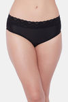 Secrets By Zerokaata Medium Rise Full Coverage Hipster Panty - Black — thumbnail 1