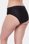 Secrets By Zerokaata Medium Rise Full Coverage Hipster Panty - Black — thumbnail 2