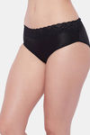 Secrets By Zerokaata Medium Rise Full Coverage Hipster Panty - Black — thumbnail 3