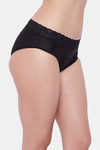 Secrets By Zerokaata Medium Rise Full Coverage Hipster Panty - Black — thumbnail 4