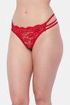 Secrets Medium Rise Zero Coverage Thong - Red — thumbnail 3