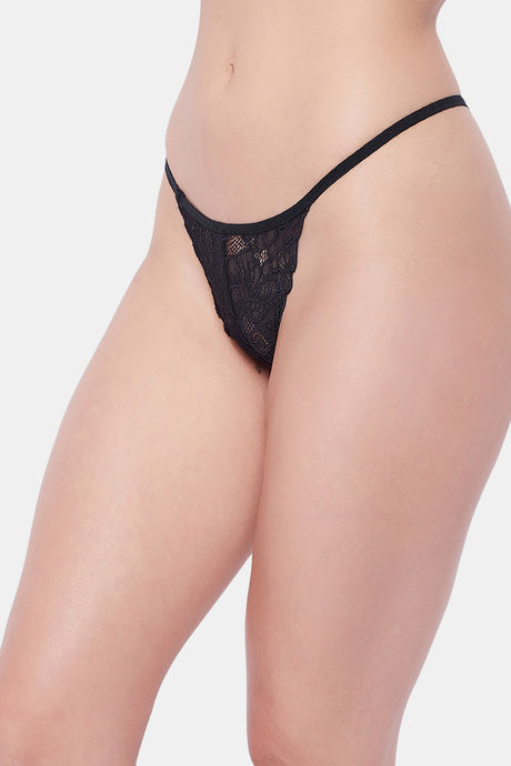 Secrets Medium Rise Zero Coverage Thong - Black — image 3